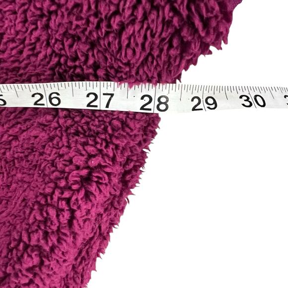 Free People Nantucket Fleece Pullover L Acai Half Zip Cozy Chic Jacket Outdoors - Picture 9 of 16